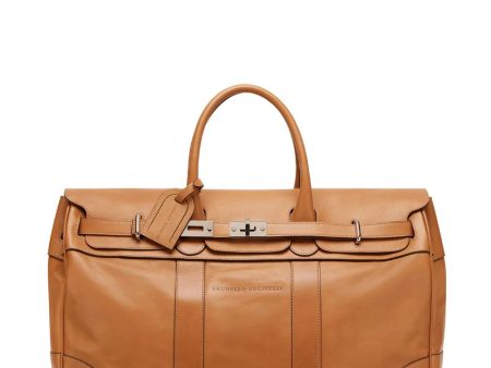 Logo-Stamp Leather Holdall Online Hot Sale