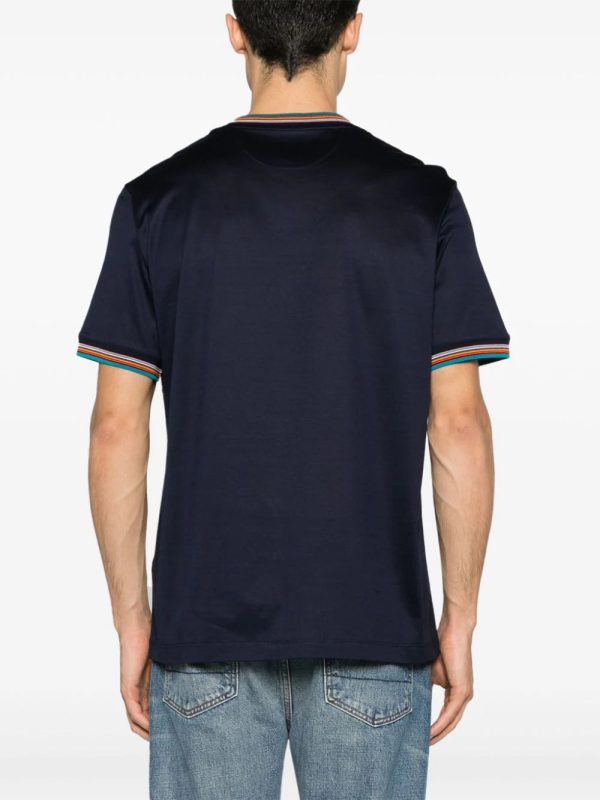 Striped-Trim Cotton T-Shirt Supply