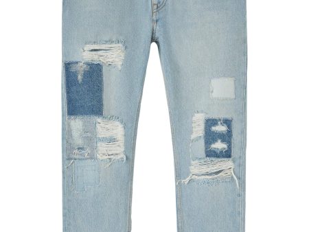 Ripped Straight-Leg Jeans Cheap