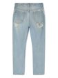 Ripped Straight-Leg Jeans Cheap