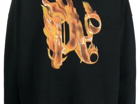 Burning Monogram-Print Sweatshirt Cheap