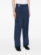 Pinstripe-Pattern Wide-Leg Trousers Hot on Sale