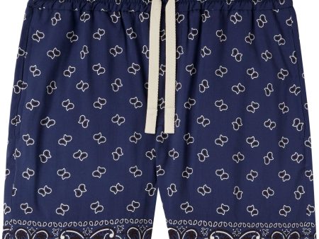 Paisley-Print Cotton Shorts Sale