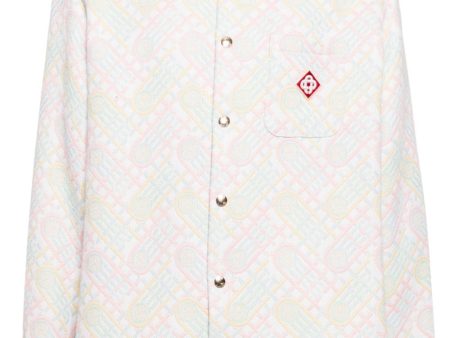 Logo-Appliqué Monogram-Jacquard Jacket Discount