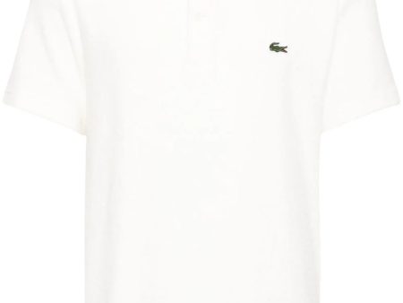 Logo-Appliqué Velvet Polo Shirt For Discount