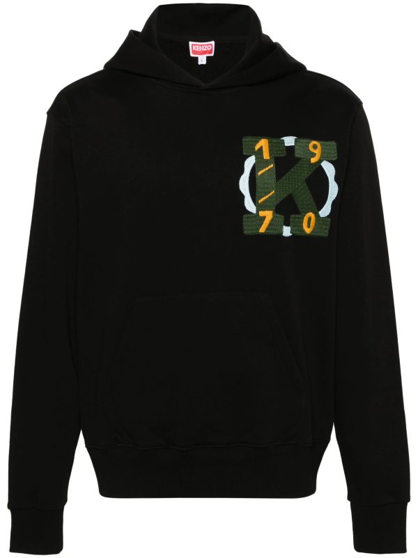 Logo-Embroidered Cotton Hoodie Discount