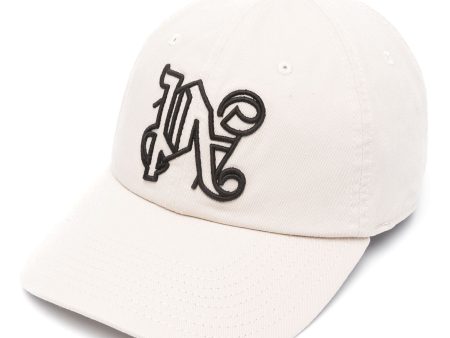 Monogram-Embroidered Cotton Cap Online now