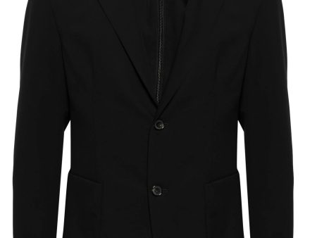 Detachable-Hood Single-Breasted Blazer Supply