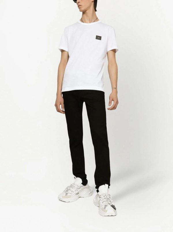 Logo-Tag Cotton T-Shirt Online Sale