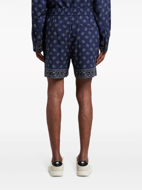 Paisley-Print Cotton Shorts Sale