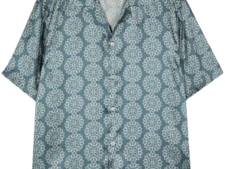 Roberto Medalhao-Print Silk Shirt Supply