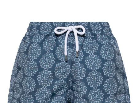 Medalhao Sport Patterned Swim Shorts Hot on Sale