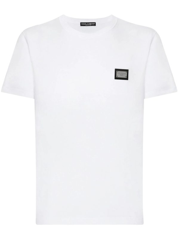 Logo-Tag Cotton T-Shirt Online Sale